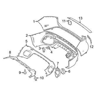 Mercedes-Benz OE - Rear Bumper - Bumper & Components (W/O Amg Line, Bumper Cover & Trim)
