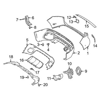 Mercedes-Benz OE - Rear Bumper - Bumper & Components (Bumper Cover & Trim)