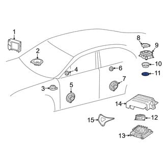 Mercedes-Benz OE - Rear Left Upper Speaker Cover