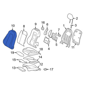 Mercedes-Benz OE - Front Left Seat Back Cushion Cover