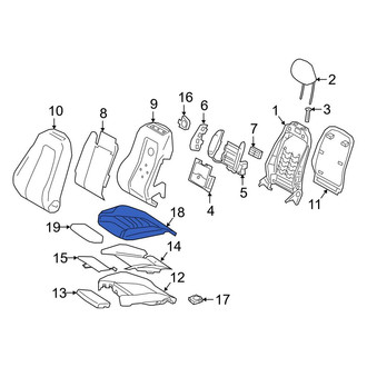 Mercedes-Benz OE - Front Left Rearward Seat Cover