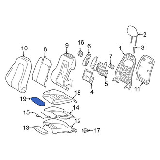 Mercedes-Benz OE - Front Left Rearward Seat Cover