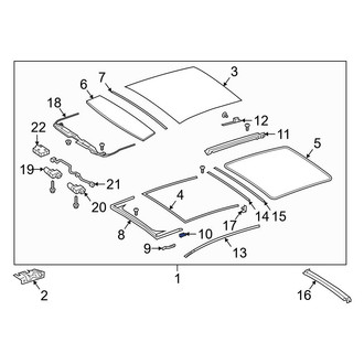 Mercedes-Benz OE - Left Sunroof Deflector Clip