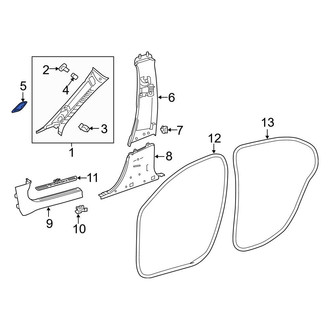 Mercedes-Benz OE - Rear Left Upper Speaker Cover