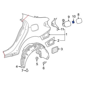 Mercedes-Benz OE - Rear Fuel Filler Door Lock Actuator