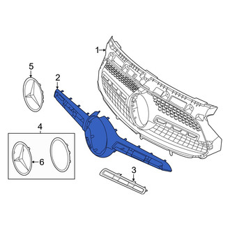 Mercedes-Benz OE - Front Upper Center Grille Molding