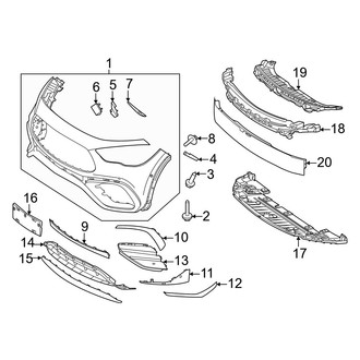 Mercedes-Benz OE - Front Bumper & Grille - Bumper & Components (Bumper Cover & Components)