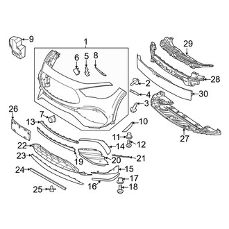 Mercedes-Benz OE - Front Bumper & Grille - Bumper & Components (Bumper Cover & Components)