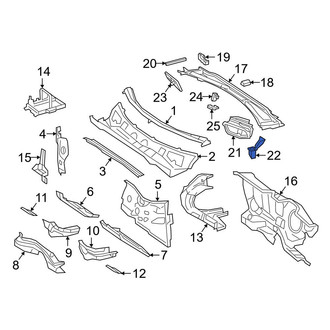 Mercedes-Benz OE - Front Left Cowl Panel Drain Hose