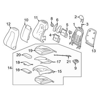 Mercedes-Benz OE - Seats & Tracks - Passenger Seat Components (W/O AMG Performance Seat)