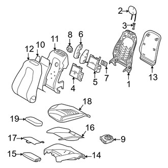Mercedes-Benz OE - Seats & Tracks - Driver Seat Components (W/O AMG Performance Seat)