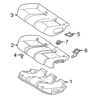 Mercedes-Benz OE - Seats & Tracks - Rear Seat Components (Seat Cushion Components, Stationary Seat)