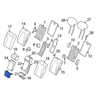 Mercedes-Benz OE - Rear Lower Center Seat Back Cushion Cover