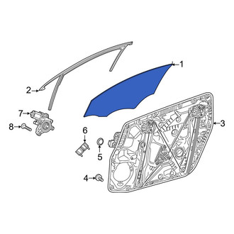 Mercedes-Benz OE - Rear Left Door Glass