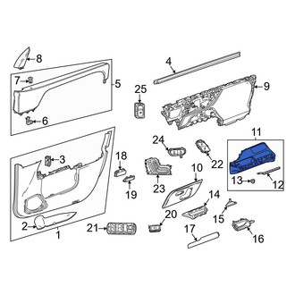 Mercedes-Benz OE - Front Right Interior Door Pull Handle