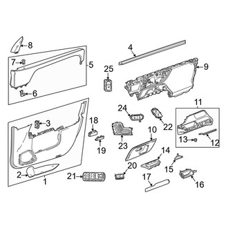 Mercedes-Benz OE - Front Door - Interior Trim