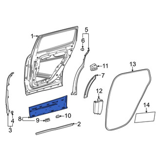 Mercedes-Benz OE - Rear Left Outer Door Outer Panel