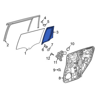 Mercedes-Benz OE - Rear Right Vent Window Assembly