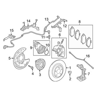 Mercedes-Benz OE - Rear Suspension - Brake Components