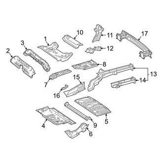 Mercedes-Benz OE - Rear Body & Floor - Floor & Rails