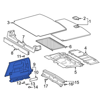 Mercedes-Benz OE - Rear Left Trunk Trim Panel