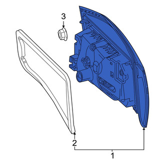 Mercedes-Benz OE - Rear Left Tail Light Assembly