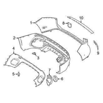 Mercedes-Benz OE - Rear Bumper - Bumper & Components (W/O Amg Line, Bumper Cover & Trim)