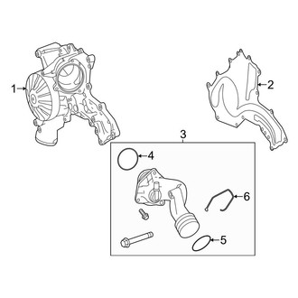 Mercedes-Benz OE - Cooling - Water Pump (Sport Utility Coupe C292 Body Code 5.5L)