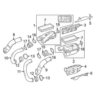 Mercedes-Benz OE - Engine - Air Intake (Sport Utility Coupe C292 Body Code 5.5L)
