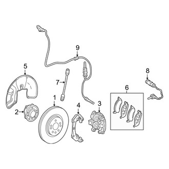 Mercedes-Benz OE - Front Suspension - Brake Components