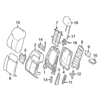 Mercedes-Benz OE - Seats & Tracks - Passenger Seat Components (Seat Back)