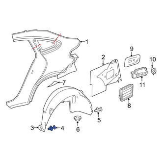 Mercedes-Benz OE - Quarter Panel Splash Shield Rivet