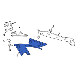 Mercedes-Benz OE - Rear Left Lower Interior Quarter Panel Trim Panel