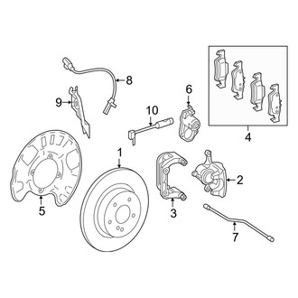 Mercedes-Benz OE - Rear Suspension - Brake Components