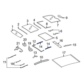 Mercedes-Benz OE - Left Sunroof Molding