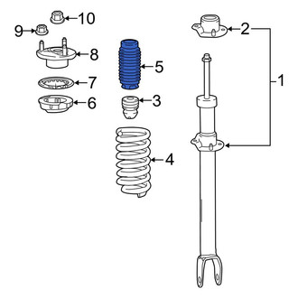 Mercedes-Benz OE - Front Suspension Strut Bellows