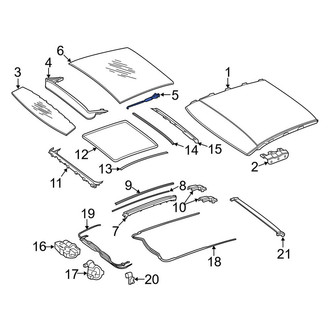 Mercedes-Benz OE - Sunroof Deflector Hinge