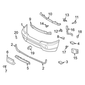 Mercedes-Benz OE - Front Bumper - Bumper & Components (With Round Fog Lamps)