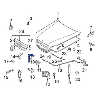 Mercedes-Benz OE - Front Upper Hood Latch