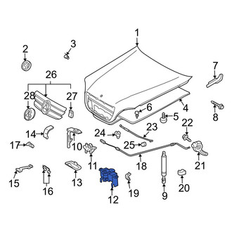 Mercedes-Benz OE - Front Hood Latch Striker Plate