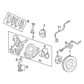 Mercedes-Benz OE - Front Suspension - Brake Components
