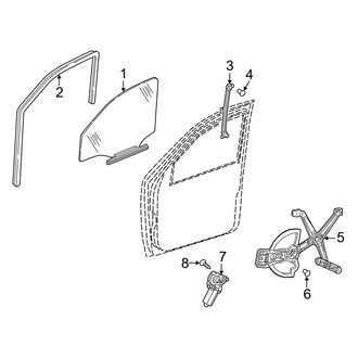 Mercedes-Benz OE - Front Door - Glass & Hardware