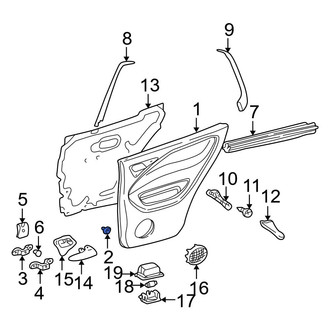 Mercedes-Benz OE - Front Inner Door Interior Trim Panel Retainer