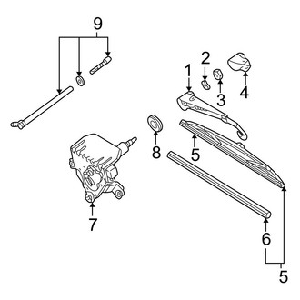 Mercedes-Benz OE - Lift Gate - Wiper & Washer Components