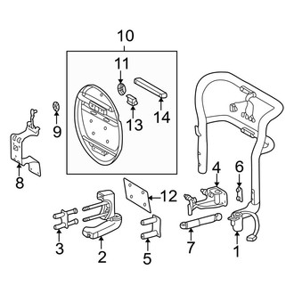 Mercedes-Benz OE - Spare Tire Carrier - Carrier & Components (Lift Gate, Mounted)