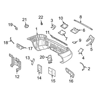 Mercedes-Benz OE - Rear Bumper - Bumper & Components (5.5L)