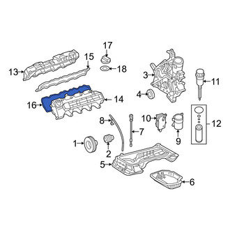 Mercedes-Benz OE - Left Engine Valve Cover Gasket