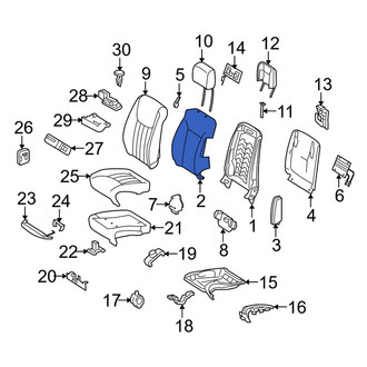 Mercedes-Benz OE - Front Left Seat Back Cushion
