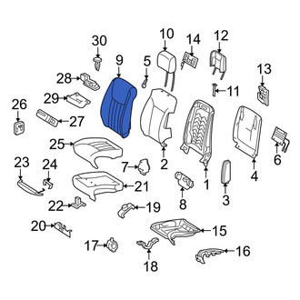 Mercedes-Benz OE - Front Left Seat Back Cushion Cover