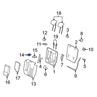 Mercedes-Benz OE - Rear Left Seat Back Panel